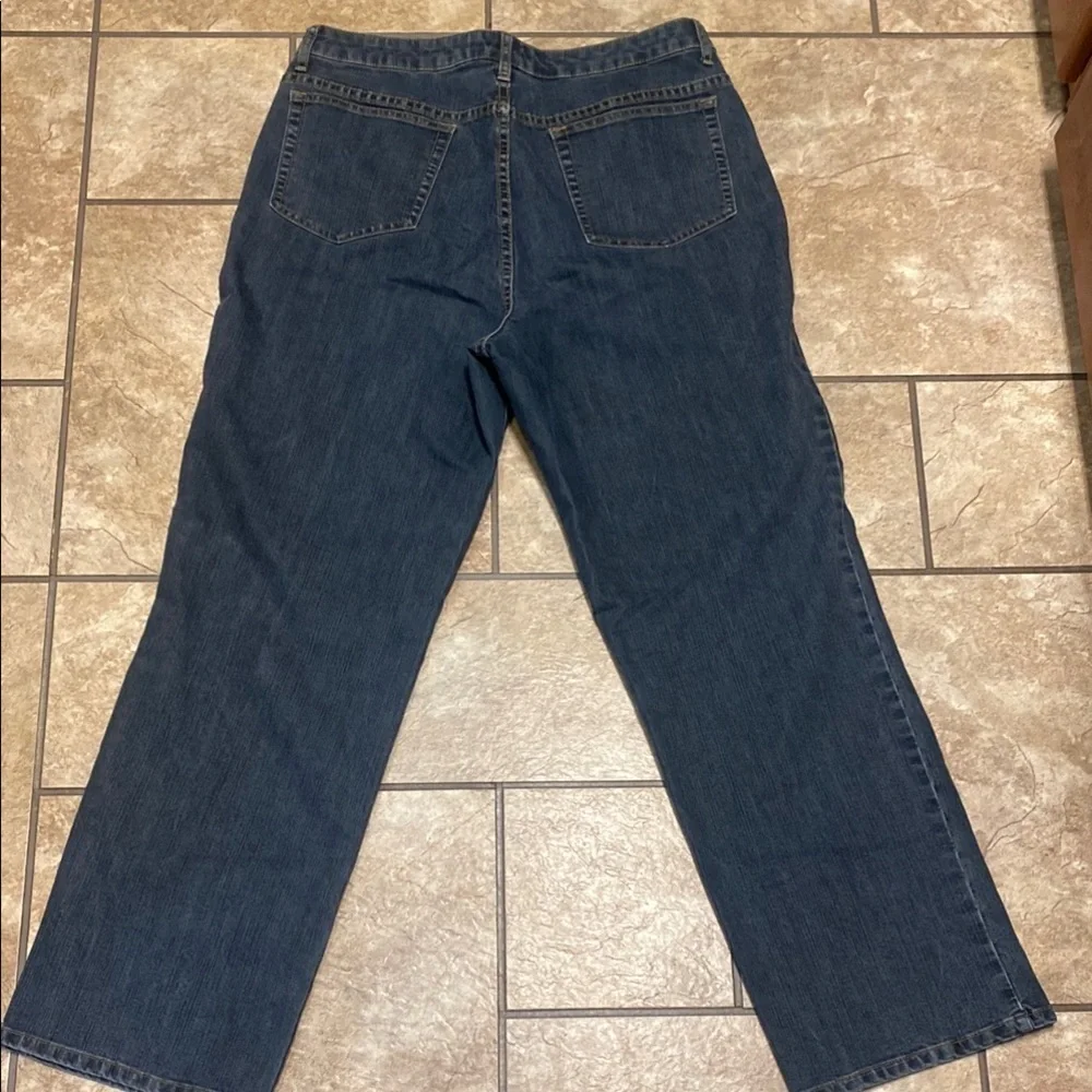 Vintage Dark Blue Size 11M Average High Rise Wide Leg Jeans